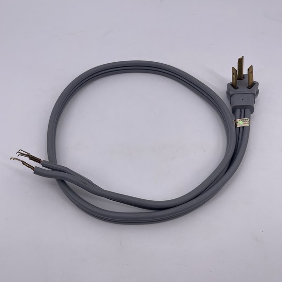 Range / Dryer Power Supply Cord 4 ft Model E72389-F Gray 3 Prong Replacement - Picture 1 of 5